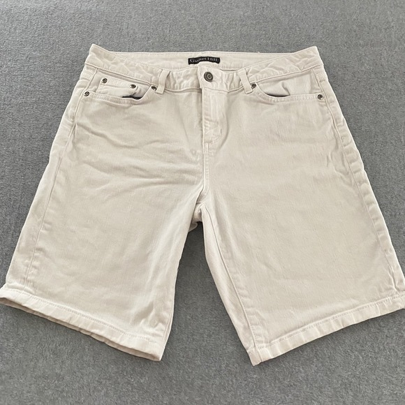 Garnet Hill Other - Garnet Hill Denim Shorts Womens 33w White 9in Inseam Casual Jean Stretch‎